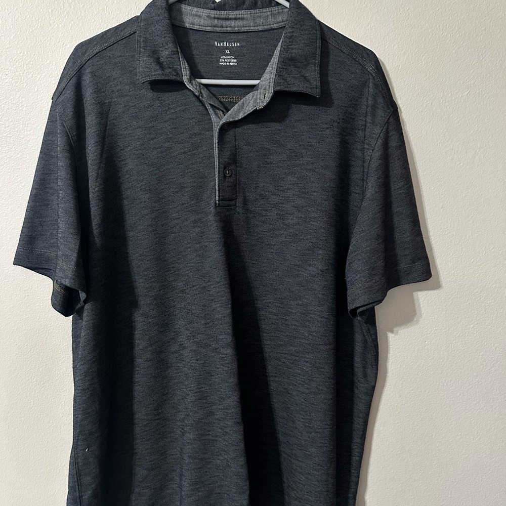 Van Heusen Black Polo Shirt Classic Design